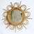 Flower Decorative Shape Natural Rattan Hanging Wall Mirror
