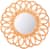 Framed Flower Decoration Rattan mirror