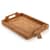 Rectangular rattan tray with handle
