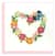 Quilled Floral Heart Wreath Greeting Card